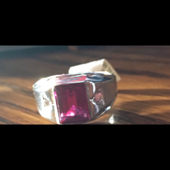 American made Sterling Silver men's ring size 13 - Picture 2 of 4